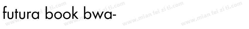futura book bwa字体转换